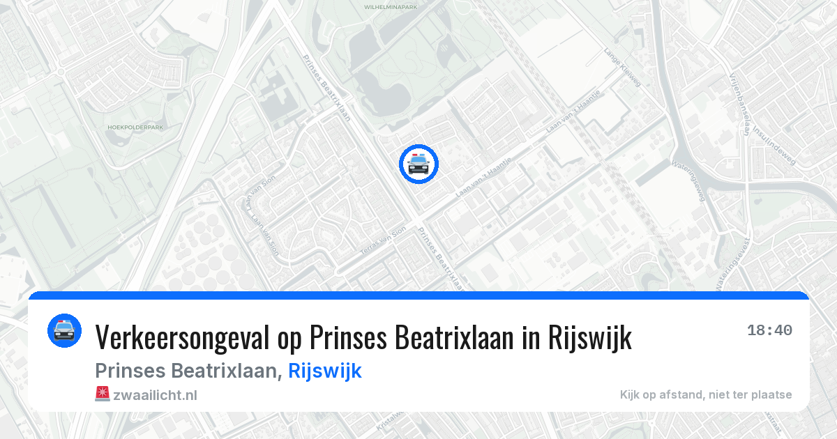 Verkeersongeval op Prinses Beatrixlaan in Rijswijk — 19 apr 2026