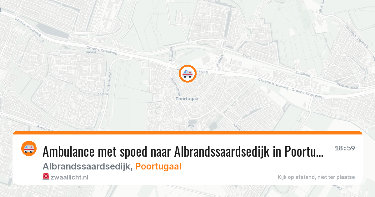 Ambulance met spoed naar Albrandssaardsedijk in Poortugaal — 5 mei 2026