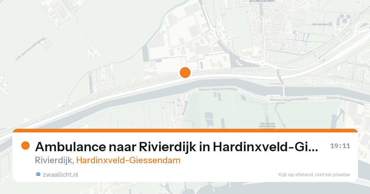 Ambulance naar Rivierdijk in Hardinxveld-Giessendam — 28 mrt 2026