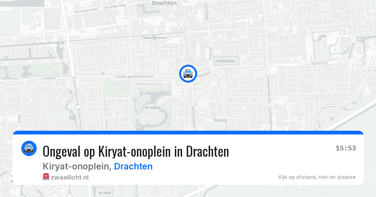 Ongeval op Kiryat-onoplein in Drachten — 29 jun 2026