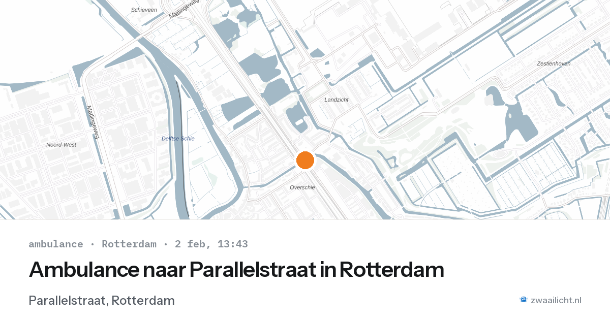 Ambulance naar Parallelstraat in Rotterdam — 2 feb 2026