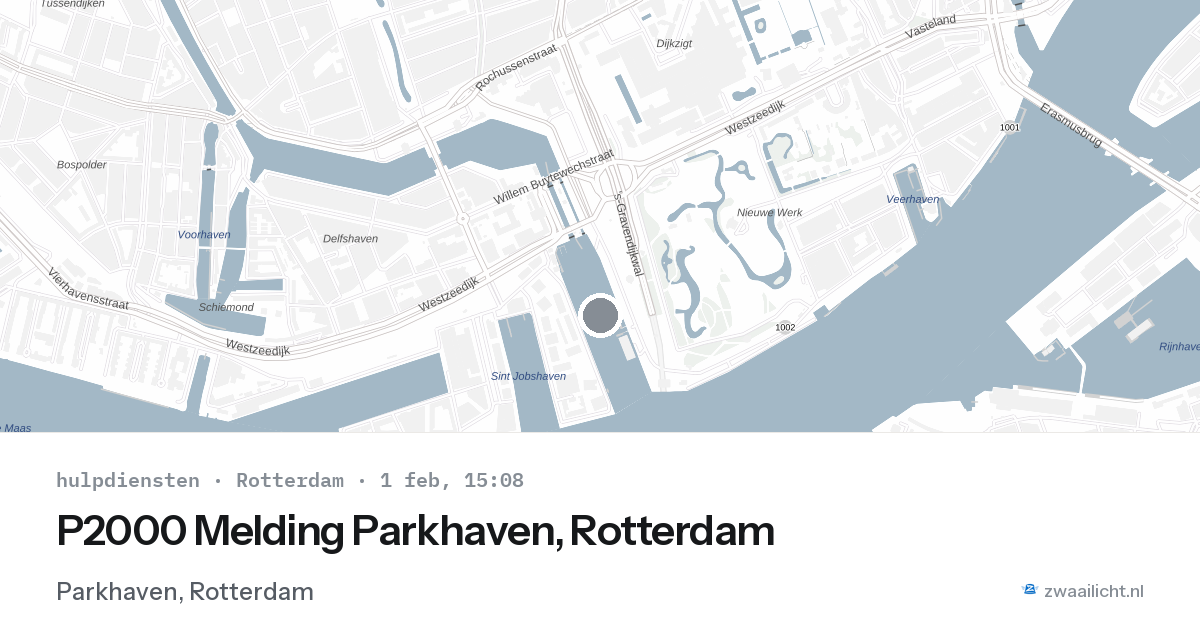 P2000 Melding Parkhaven, Rotterdam — 1 feb 2026