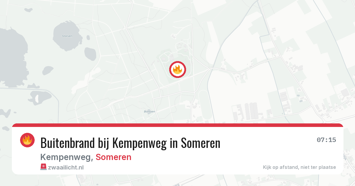 Buitenbrand bij Kempenweg in Someren — 15 jul 2026