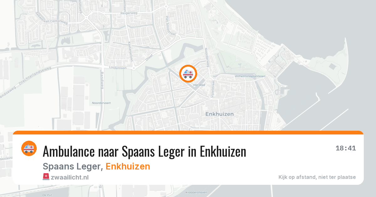Ambulance naar Spaans Leger in Enkhuizen — 27 jul 2026