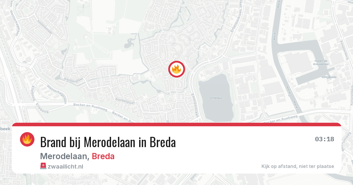 Brand bij Merodelaan in Breda — 26 mei 2026