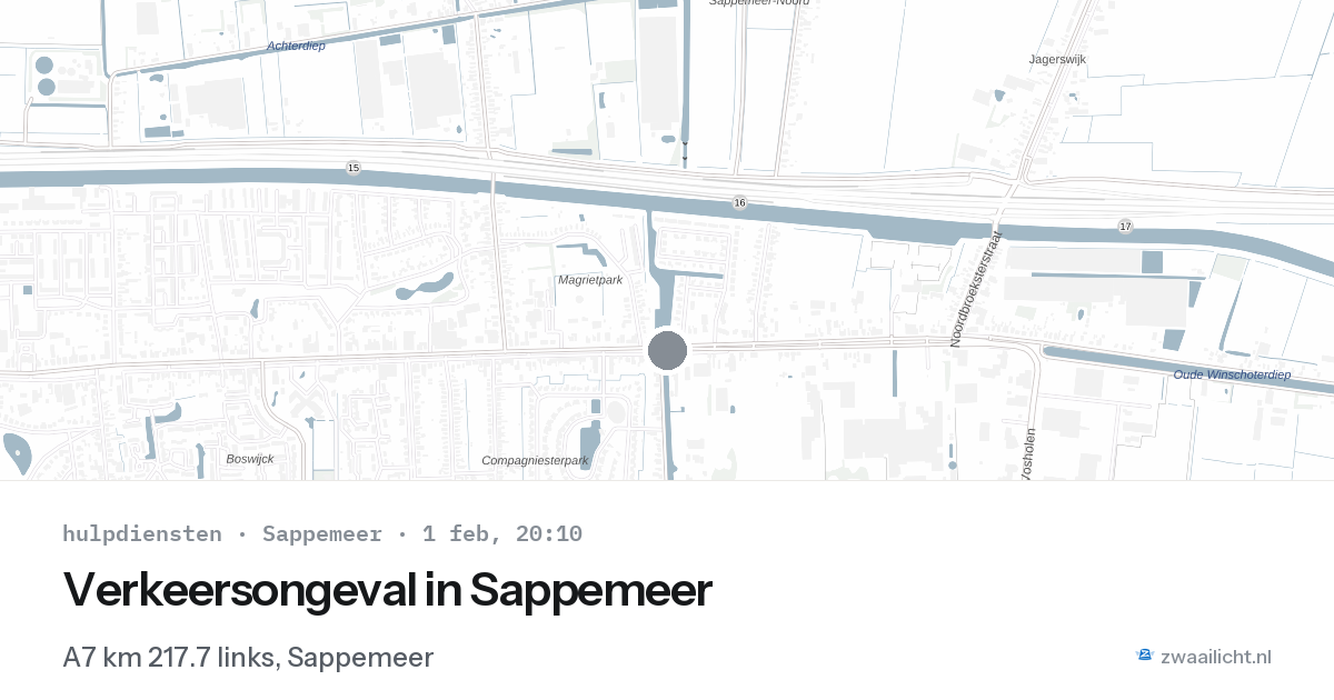 Verkeersongeval in Sappemeer — 1 feb 2026