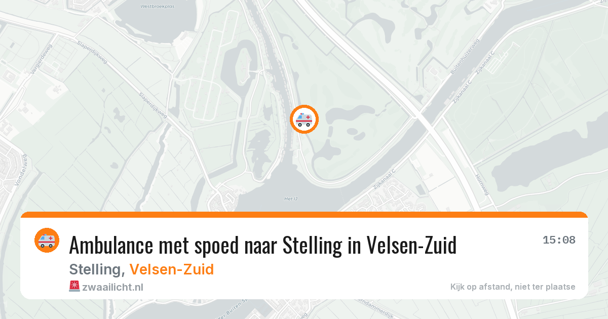 Ambulance met spoed naar Stelling in Velsen-Zuid — 8 aug 2026