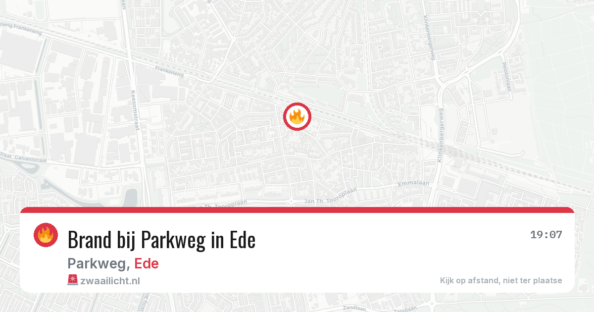 Brand bij Parkweg in Ede — 20 apr 2026