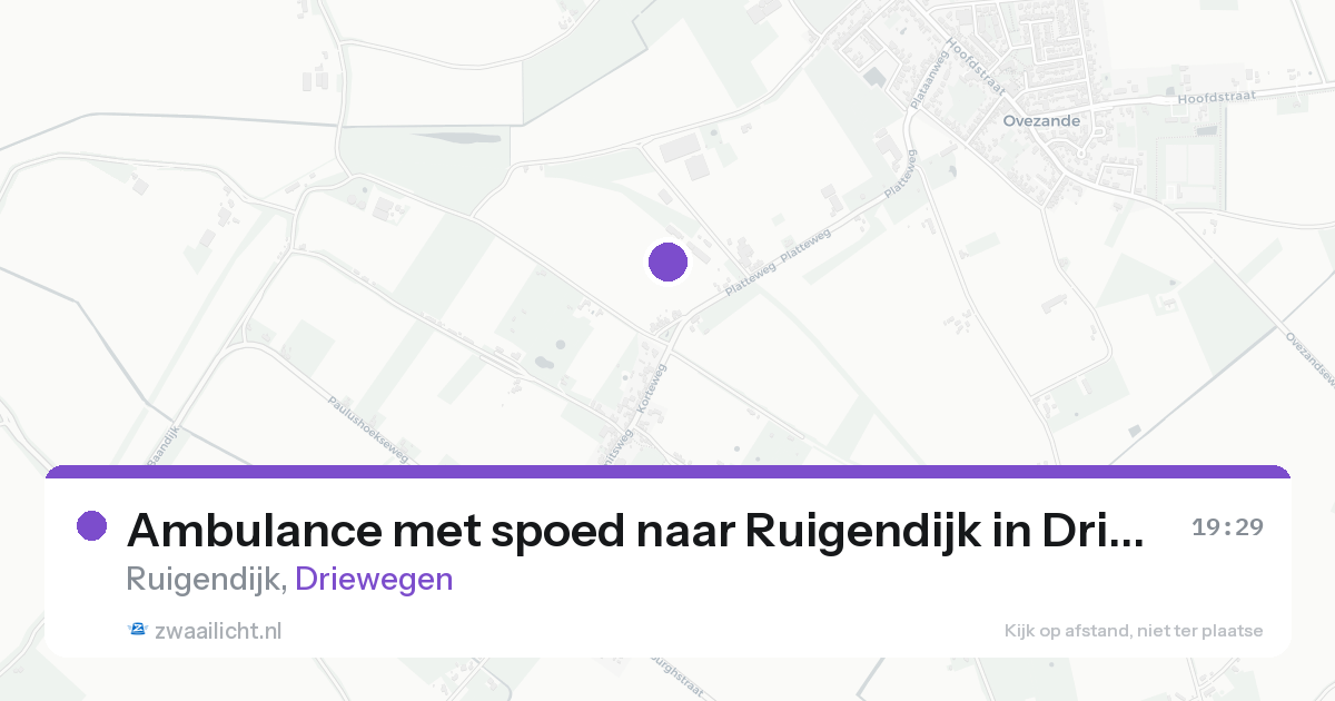 Ambulance met spoed naar Ruigendijk in Driewegen — 25 aug 2026