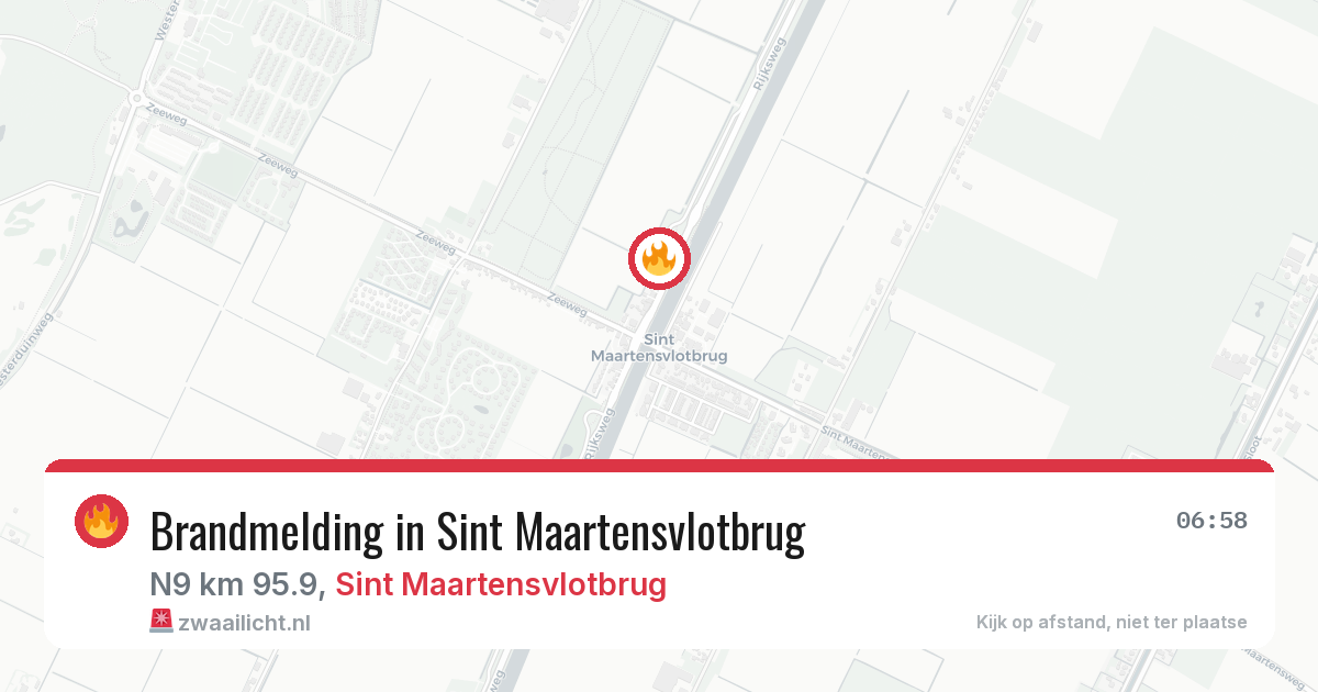 Brandmelding in Sint Maartensvlotbrug — 23 jun 2026