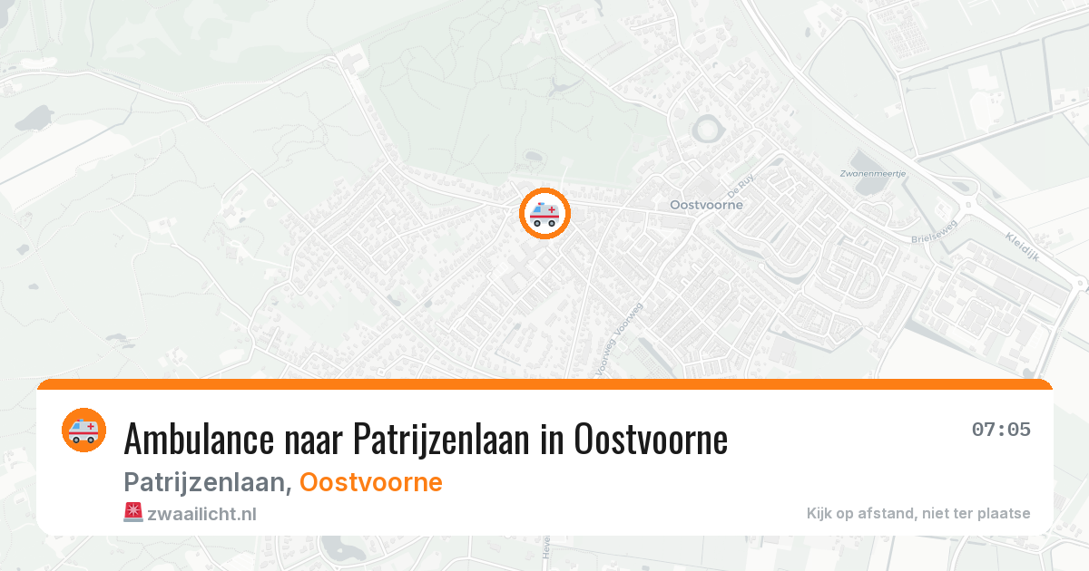Ambulance naar Patrijzenlaan in Oostvoorne — 15 mrt 2026