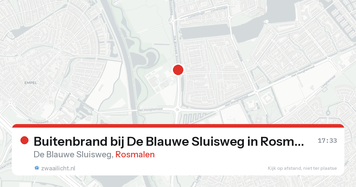 Buitenbrand bij De Blauwe Sluisweg in Rosmalen — 16 aug 2026
