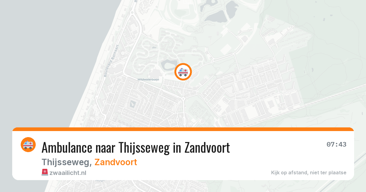 Ambulance naar Thijsseweg in Zandvoort — 12 apr 2026
