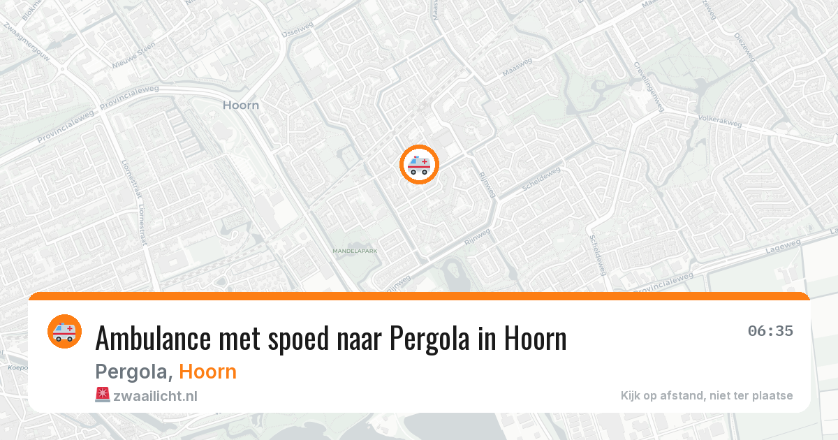 Ambulance met spoed naar Pergola in Hoorn — 6 jun 2026
