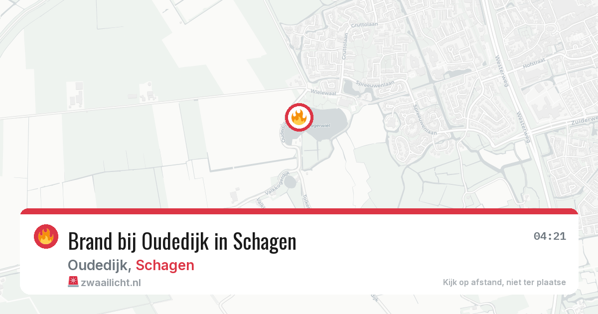 Brand bij Oudedijk in Schagen — 20 jun 2026