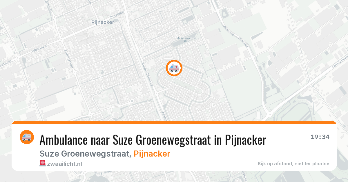 Ambulance naar Suze Groenewegstraat in Pijnacker — 21 mrt 2026