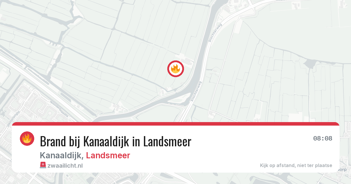 Brand bij Kanaaldijk in Landsmeer — 5 jul 2026