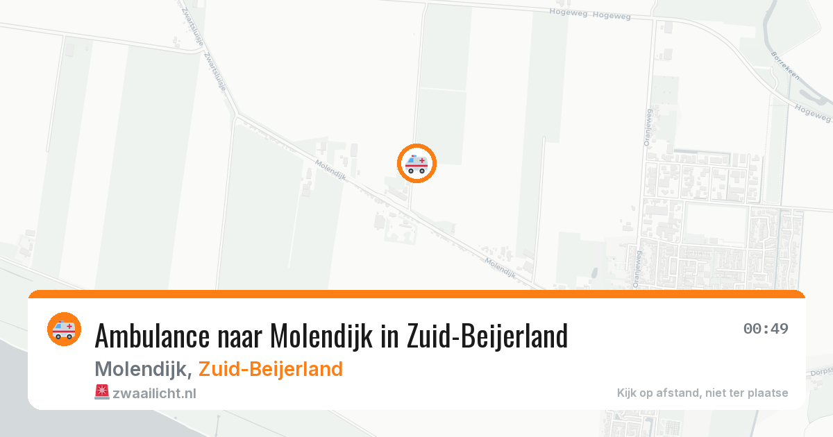 Ambulance naar Molendijk in Zuid-Beijerland — 3 mrt 2026