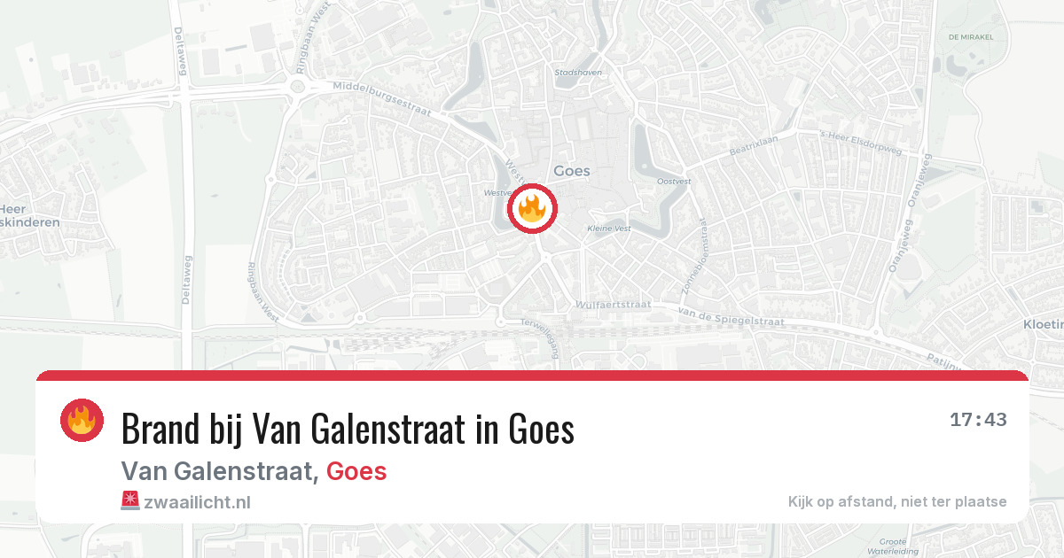 Brand bij Van Galenstraat in Goes — 21 jan 2026