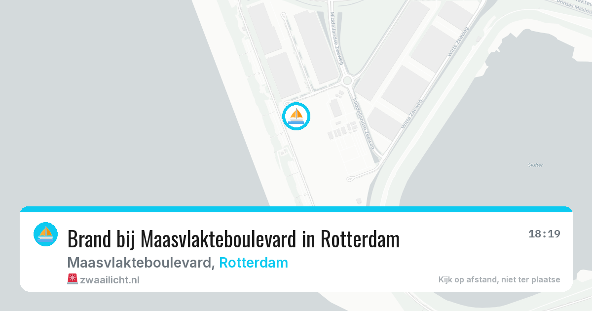Brand bij Maasvlakteboulevard in Rotterdam — 14 aug 2026