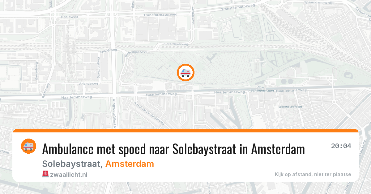 Ambulance met spoed naar Solebaystraat in Amsterdam — 20 mrt 2026