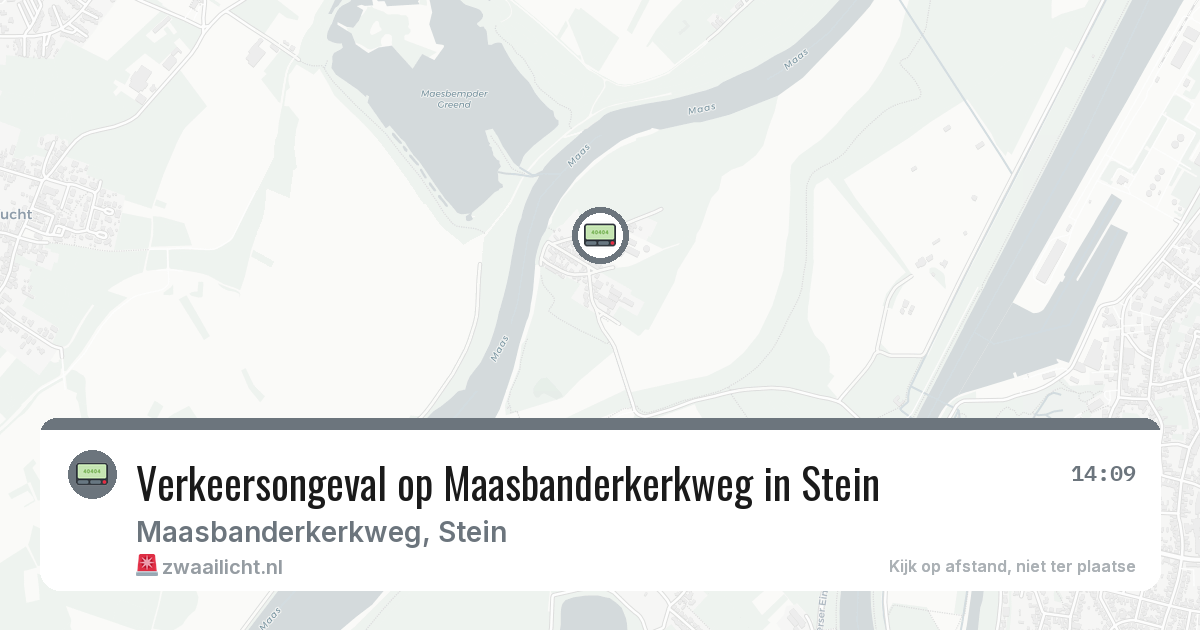 Verkeersongeval op Maasbanderkerkweg in Stein — 1 aug 2026