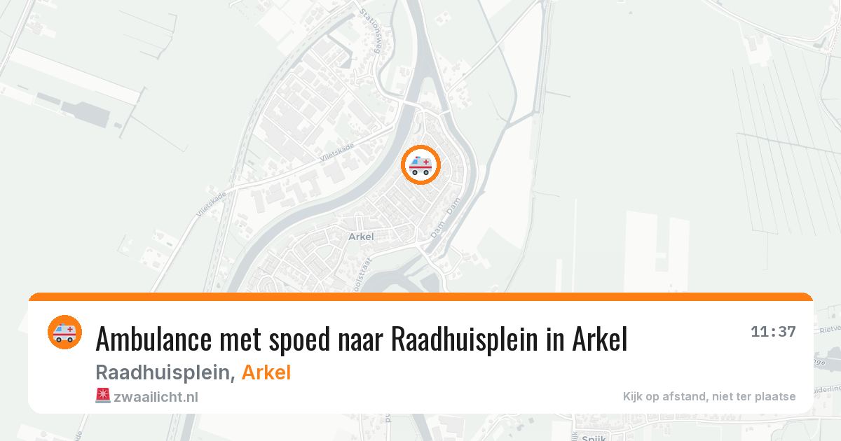 Ambulance met spoed naar Raadhuisplein in Arkel — 3 aug 2026