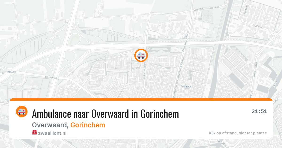 Ambulance naar Overwaard in Gorinchem — 30 jun 2026