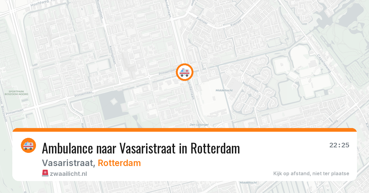 Ambulance naar Vasaristraat in Rotterdam — 13 aug 2026