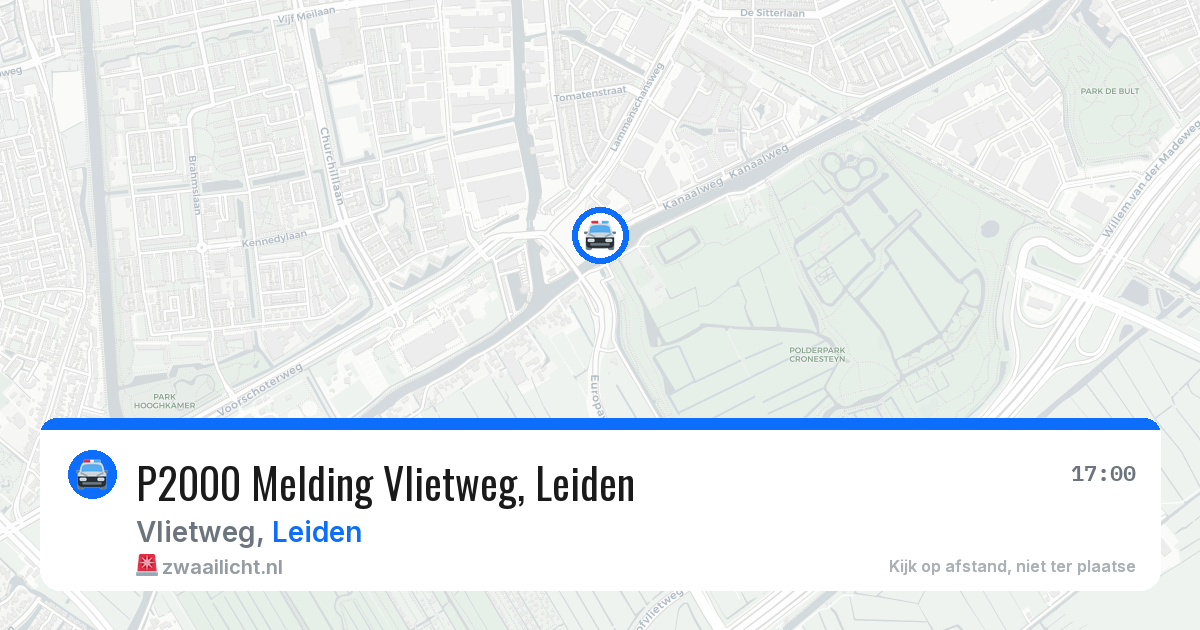 P2000 Melding Vlietweg, Leiden — 16 jun 2026