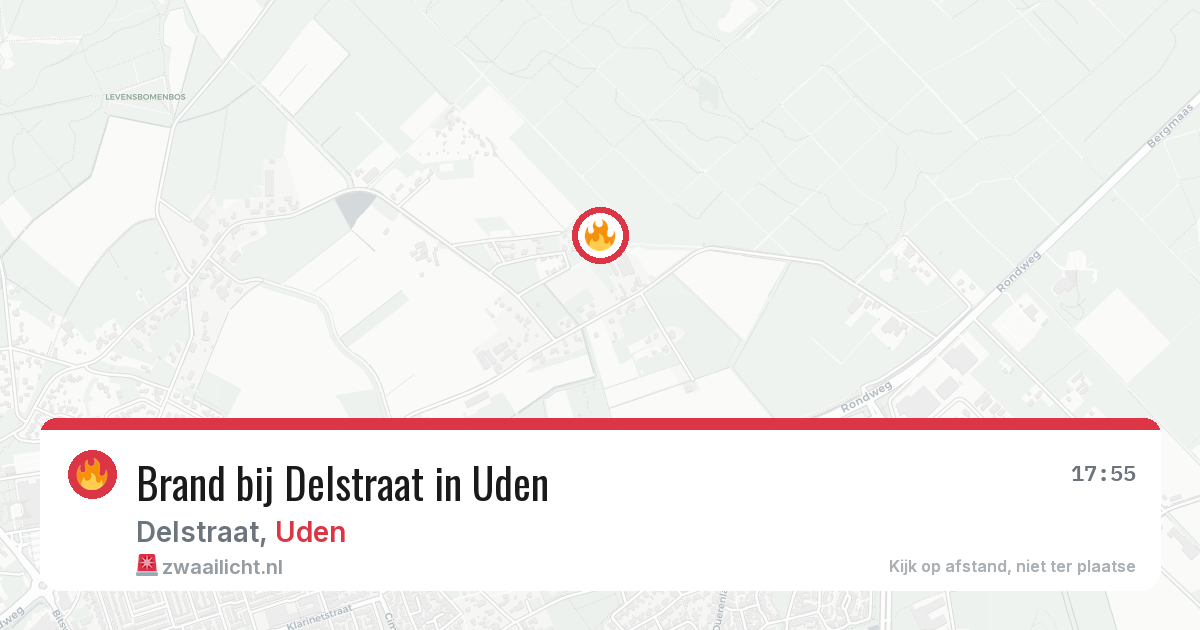 Brand bij Delstraat in Uden — 9 apr 2026