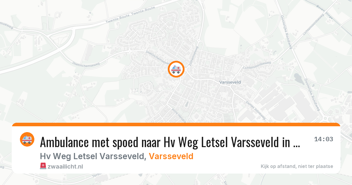 Ambulance met spoed naar Hv Weg Letsel Varsseveld in Varsseveld — 10 aug 2026