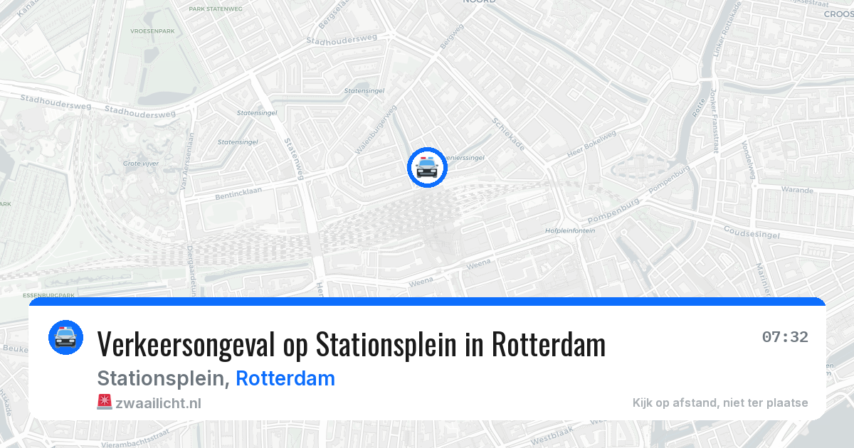 Verkeersongeval op Stationsplein in Rotterdam — 8 apr 2026