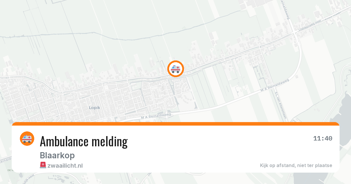 Ambulance melding — 11 mei 2026