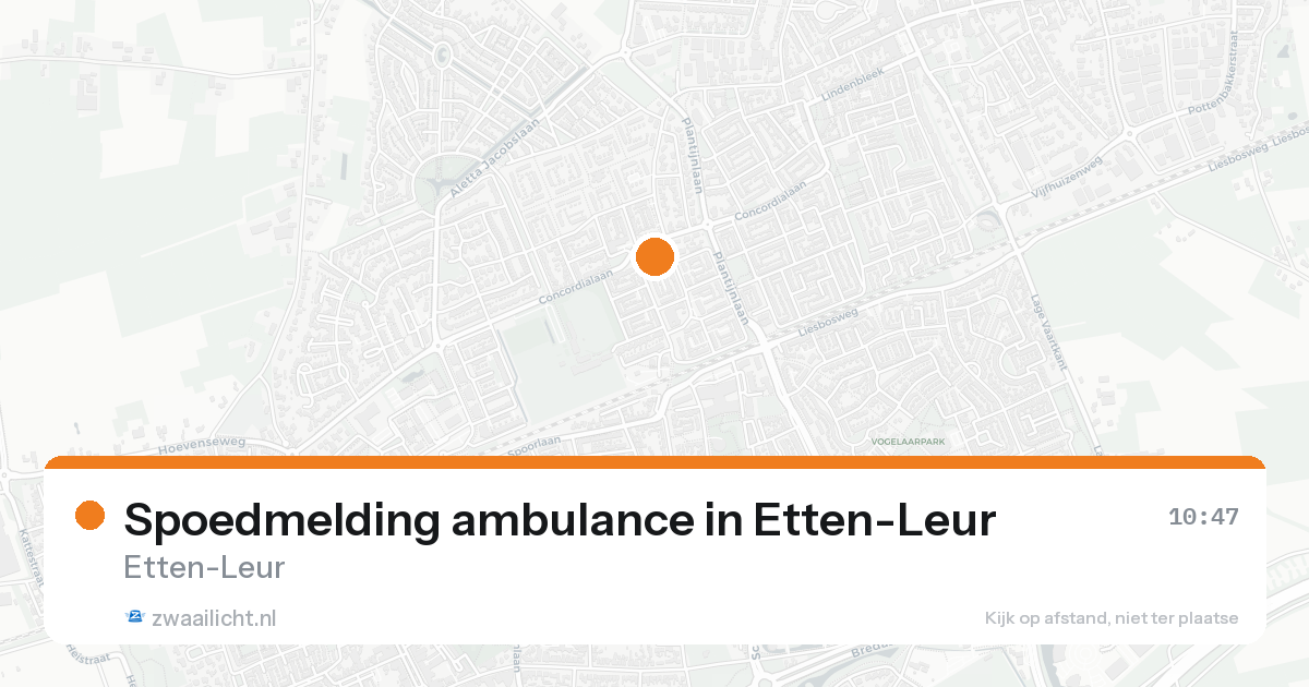 Spoedmelding ambulance in Etten-Leur — 17 aug 2026