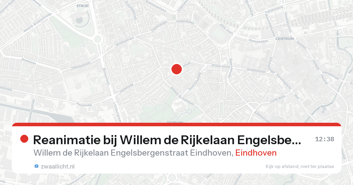 Reanimatie bij Willem de Rijkelaan Engelsbergenstraat Eindhoven in Eindhoven — 18 aug 2026
