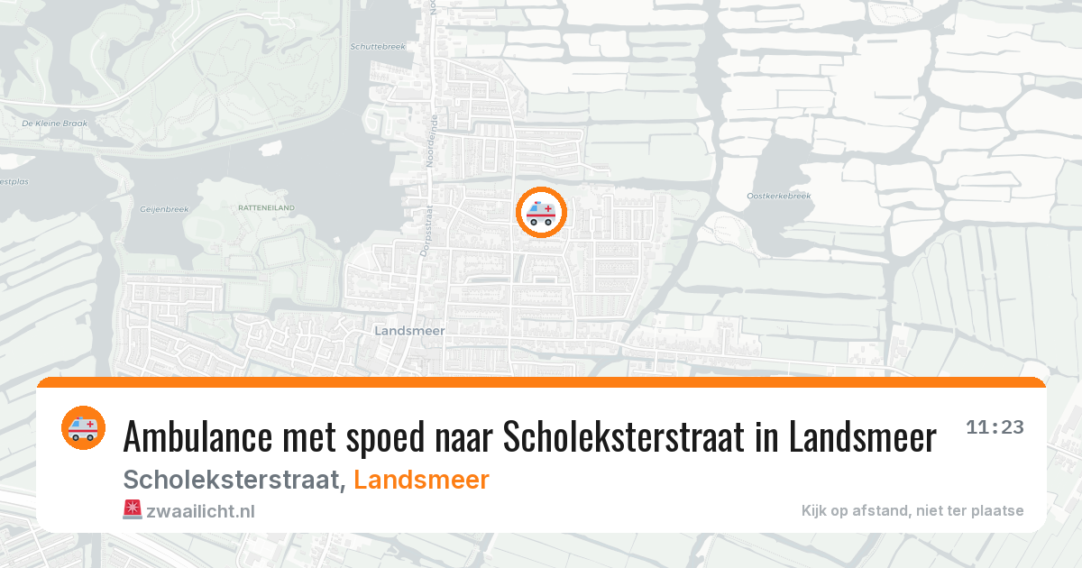 Ambulance met spoed naar Scholeksterstraat in Landsmeer — 20 jan 2026