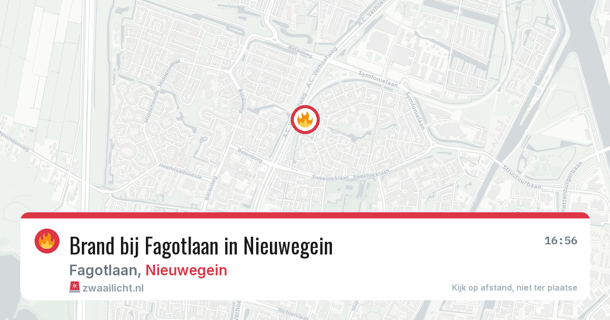 Brand bij Fagotlaan in Nieuwegein — 11 aug 2026