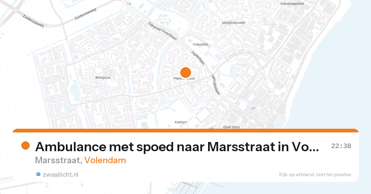 Ambulance met spoed naar Marsstraat in Volendam — 26 aug 2026