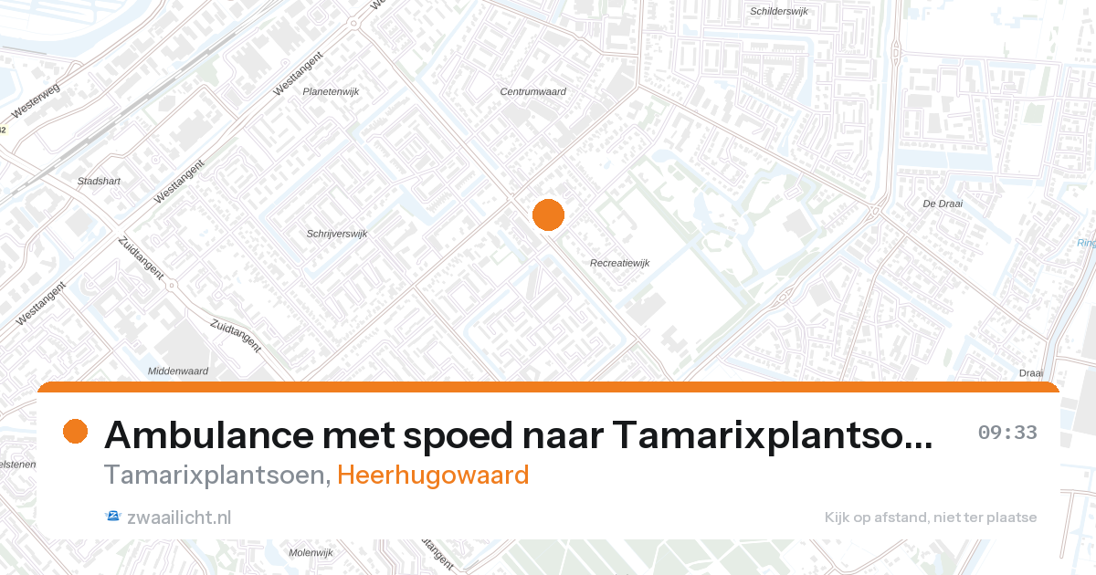 Ambulance met spoed naar Tamarixplantsoen in Heerhugowaard — 28 aug 2026