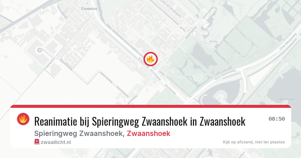Reanimatie bij Spieringweg Zwaanshoek in Zwaanshoek — 27 mrt 2026