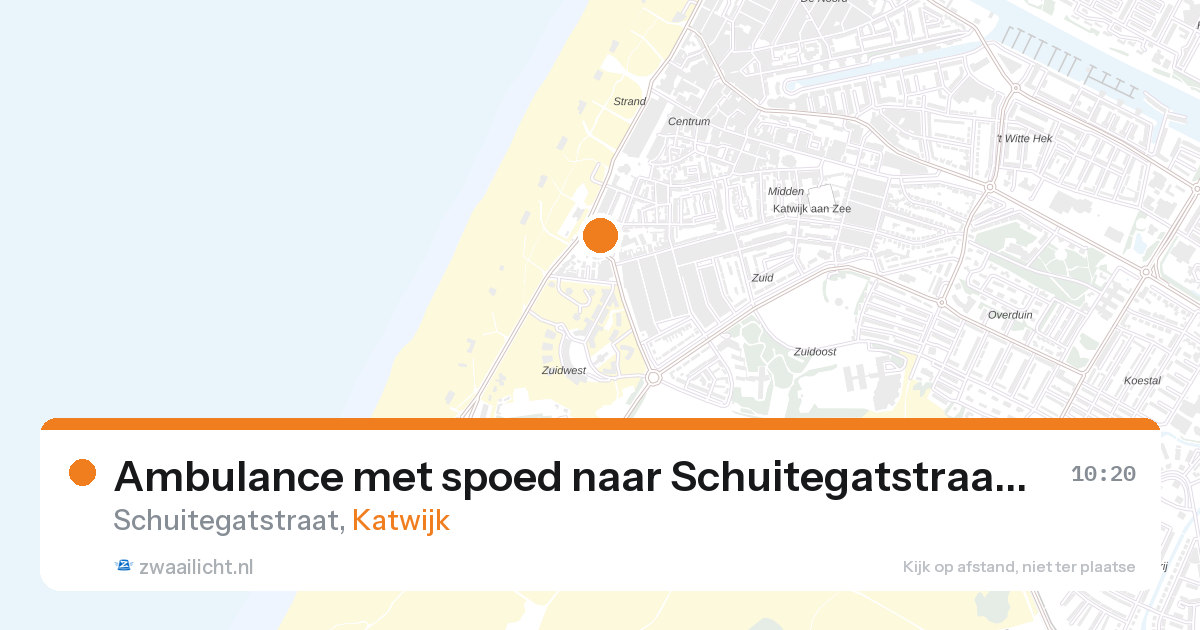 Ambulance met spoed naar Schuitegatstraat in Katwijk — 21 apr 2026