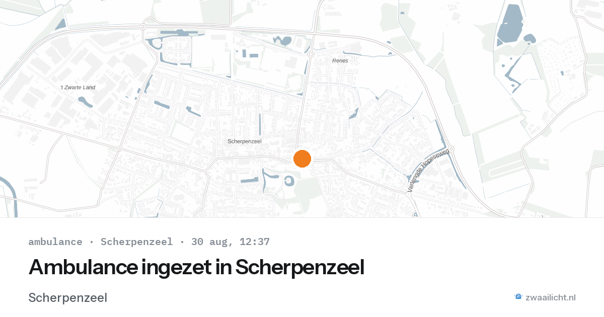 Ambulance ingezet in Scherpenzeel — 30 aug 2026
