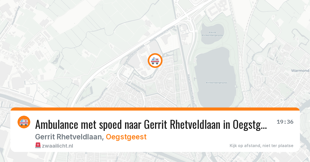 Ambulance met spoed naar Gerrit Rhetveldlaan in Oegstgeest — 22 jun 2026