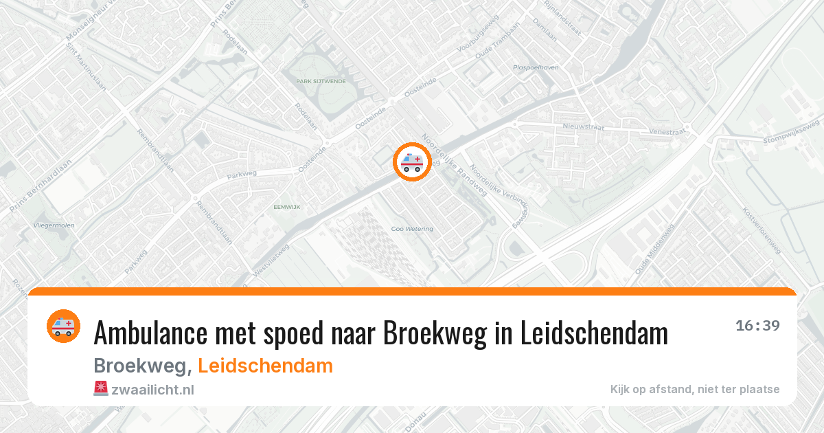 Ambulance met spoed naar Broekweg in Leidschendam — 12 aug 2026