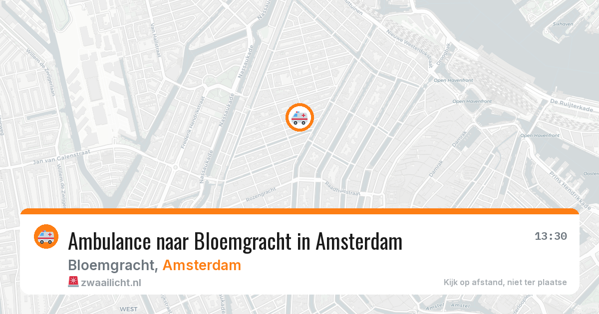 Ambulance naar Bloemgracht in Amsterdam — 27 mei 2026