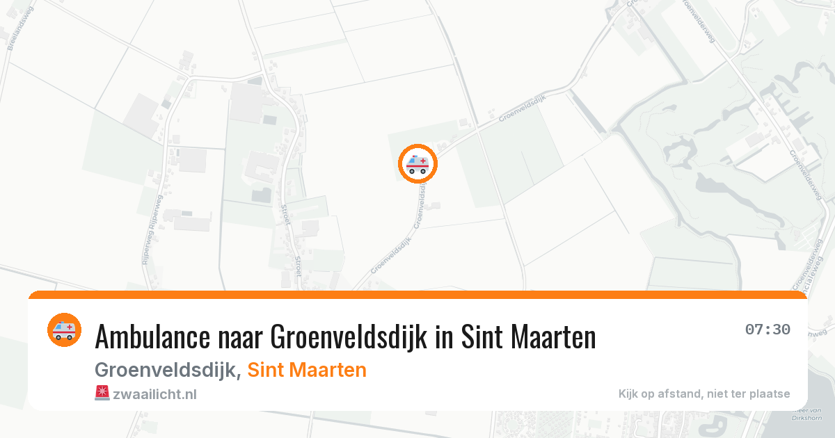 Ambulance naar Groenveldsdijk in Sint Maarten — 22 jul 2026