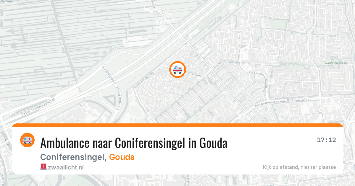 Ambulance naar Coniferensingel in Gouda — 1 jun 2026
