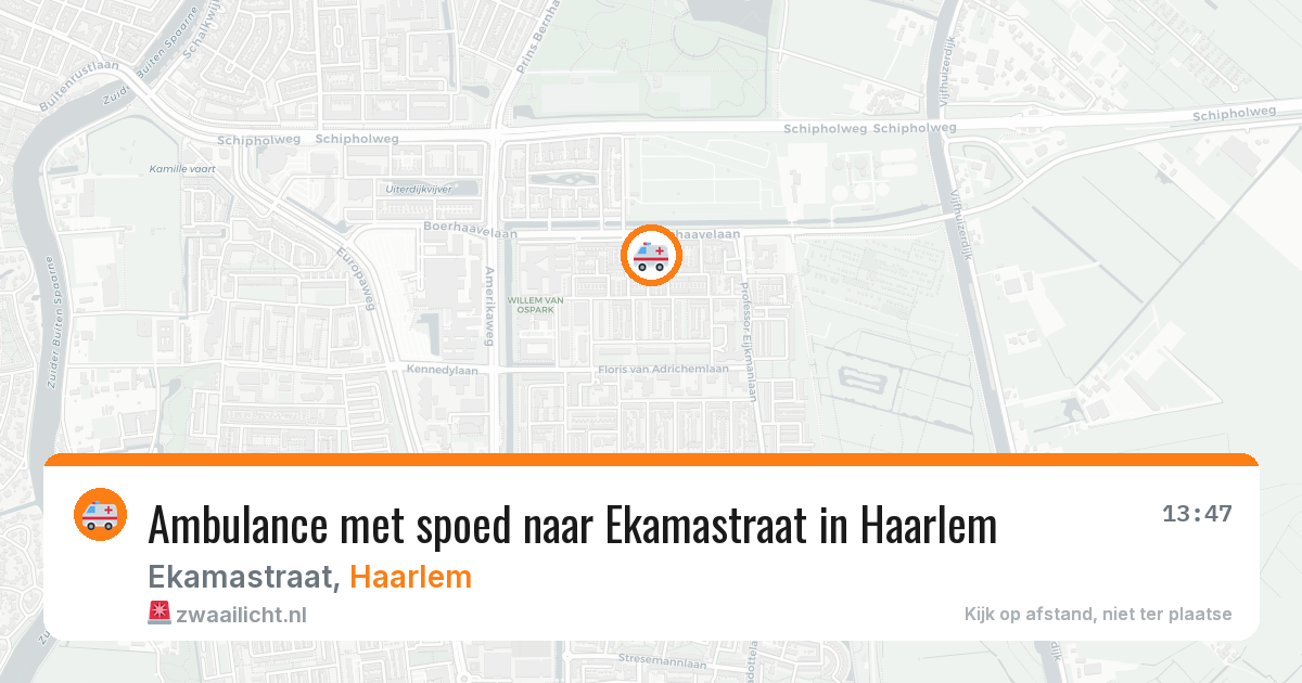 Ambulance met spoed naar Ekamastraat in Haarlem — 19 jan 2026