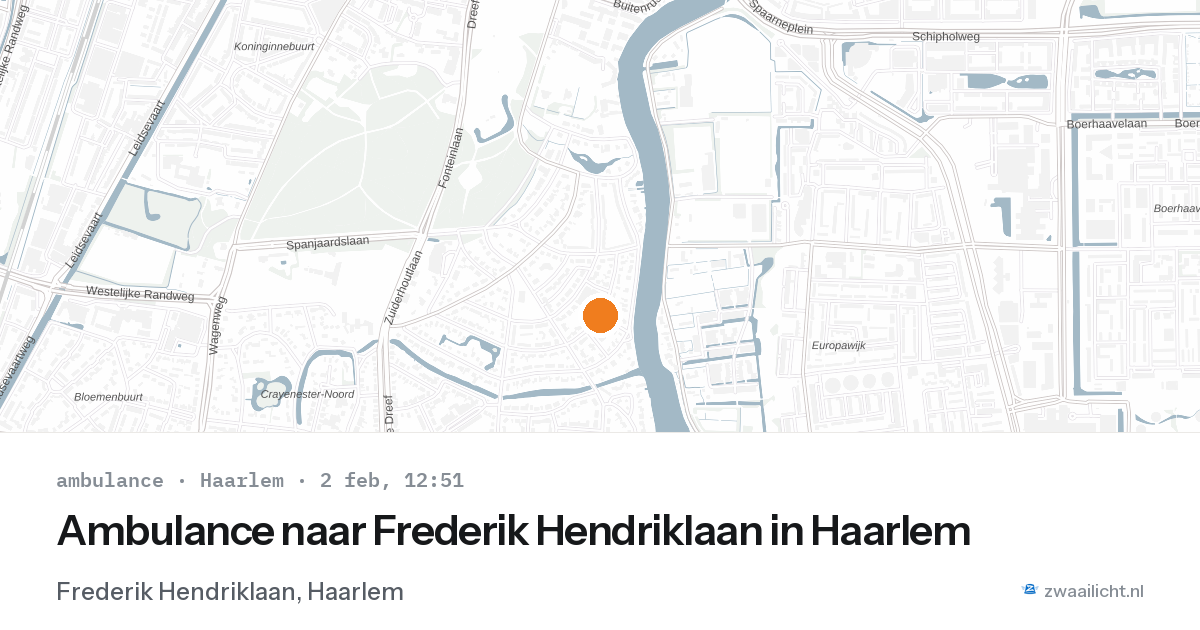 Ambulance naar Frederik Hendriklaan in Haarlem — 2 feb 2026